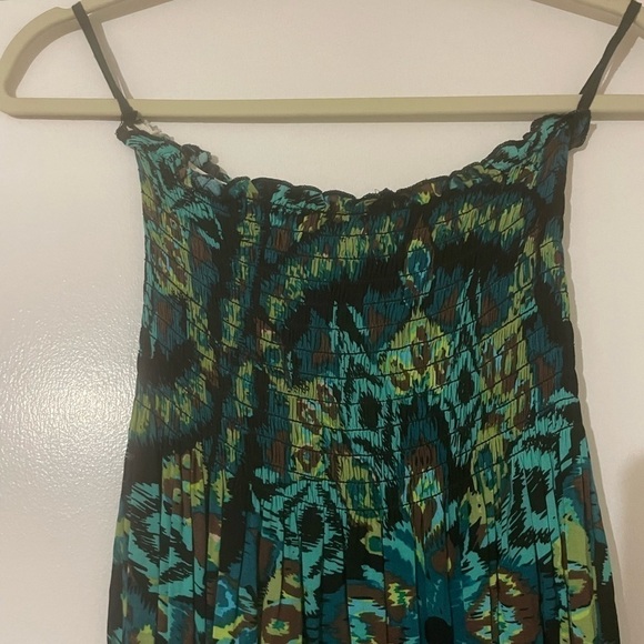 NY Invasion Green strapless maxi dress size small - Picture 5 of 7